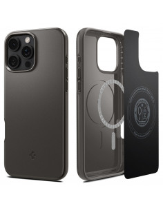 
„iPhone 16 Pro“ plonas „MagSafe“ dėklas – juodas
