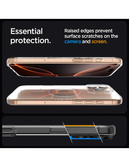 
„iPhone 16 Pro“ skirtas „MagSafe“ dėklas su skystųjų kristalų ekranu – skaidrus
