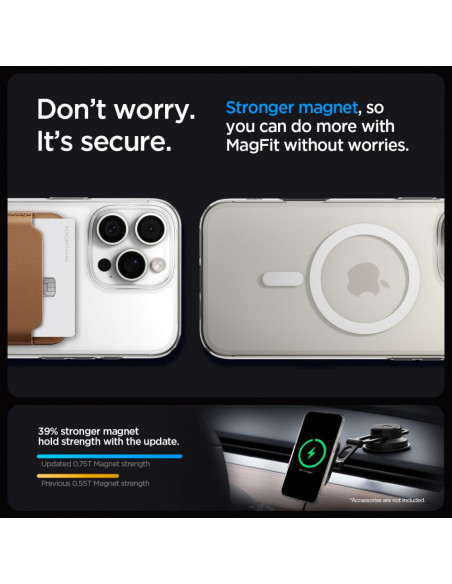 
„iPhone 16 Pro“ skirtas „MagSafe“ dėklas su skystųjų kristalų ekranu – skaidrus
