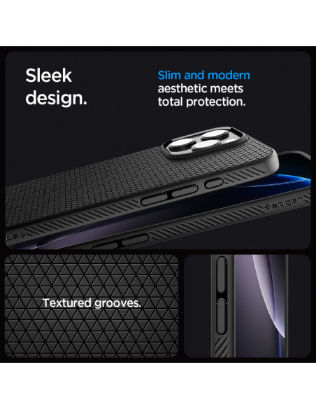 
„iPhone 16 Pro“ skysto oro dėklas – juodas
