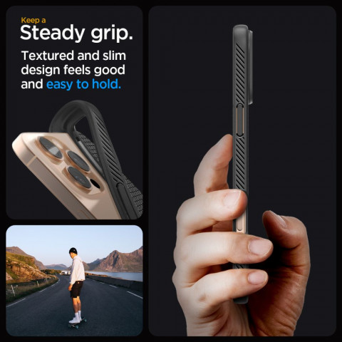 
„iPhone 16 Pro“ skysto oro dėklas – juodas
