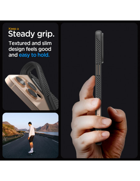 
„iPhone 16 Pro“ skysto oro dėklas – juodas
