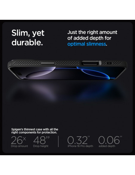 
„iPhone 16 Pro“ skysto oro dėklas – juodas
