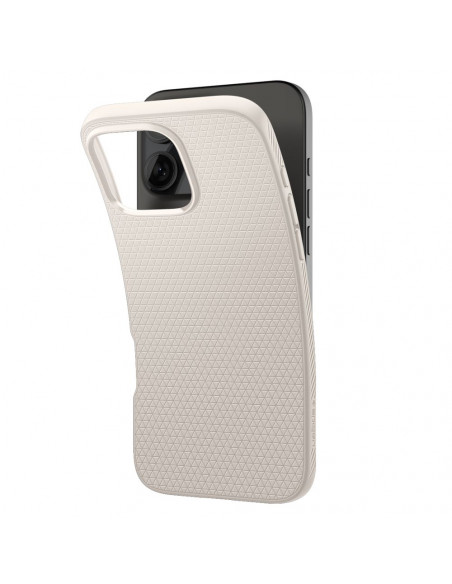 
„iPhone 16 Pro“ dėklas su skystu oru – titanas
