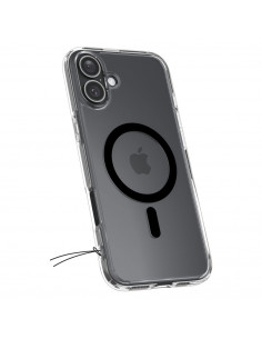 
„iPhone 16 Plus Ultra Hybrid Mag“ galinis dėklas su „MagSafe“ – permatomas juodas
