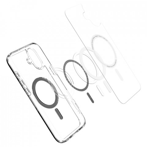 
„iPhone 16 Plus Ultra Hybrid Mag“ galinis dėklas su „MagSafe“ – permatomas juodas
