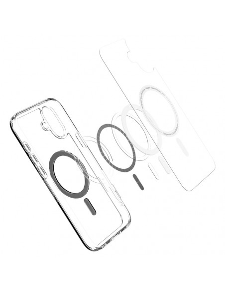 
„iPhone 16 Plus Ultra Hybrid Mag“ galinis dėklas su „MagSafe“ – permatomas juodas
