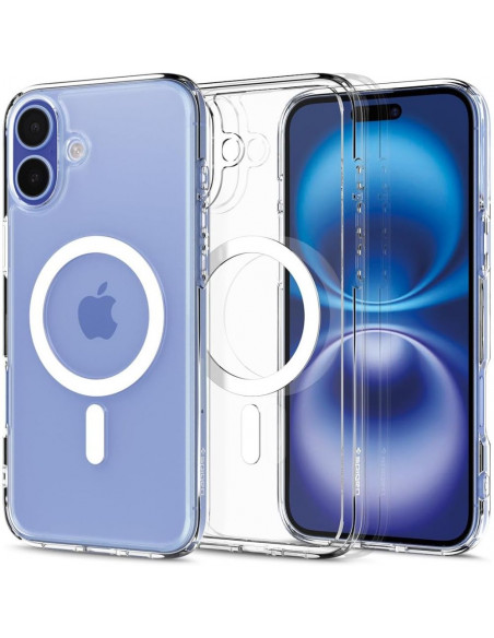 
„iPhone 16 Plus Ultra Hybrid Mag“ galinis dėklas su „MagSafe“ – permatomai baltas
