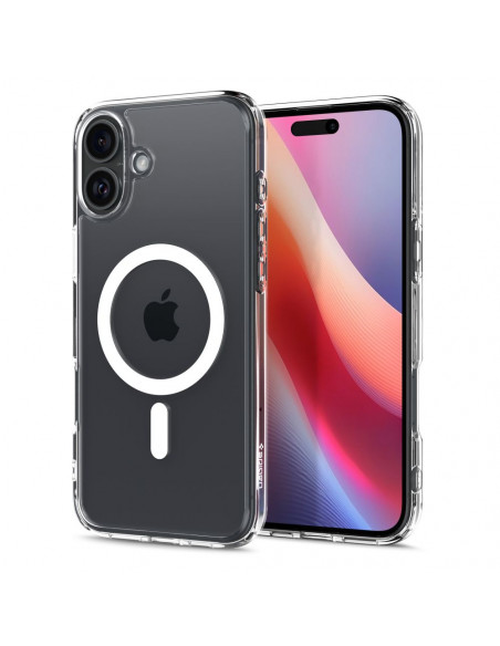 
„iPhone 16 Plus Ultra Hybrid Mag“ galinis dėklas su „MagSafe“ – permatomai baltas
