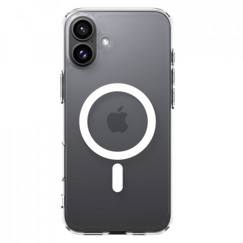 
„iPhone 16 Plus Ultra Hybrid Mag“ galinis dėklas su „MagSafe“ – permatomai baltas
