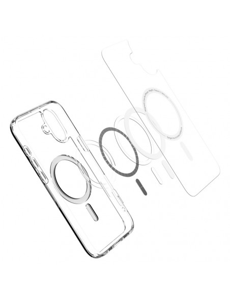 
„iPhone 16 Plus Ultra Hybrid Mag“ galinis dėklas su „MagSafe“ – permatomai baltas
