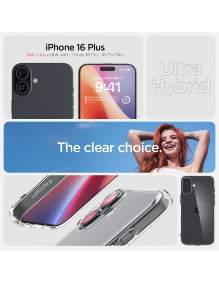 
Apsauginis dėklas, skirtas „iPhone 16 Plus Ultra Hybrid“ – skaidrus
