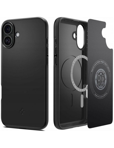 
„iPhone 16 Plus“ plonas „MagSafe“ apsauginis dėklas – juodas
