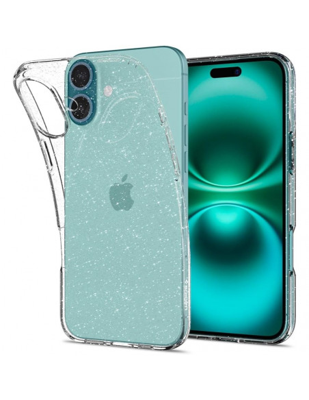 
Skystųjų kristalų apsauginis dėklas, skirtas „iPhone 16 Plus“ – skaidrus ir blizgus
