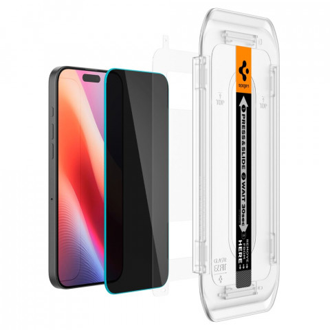 
Privatumo apsaugantis grūdintas stiklas su tvirtinimo rėmeliu, skirtas „iPhone 16 Pro Max“ - 2 vnt.

