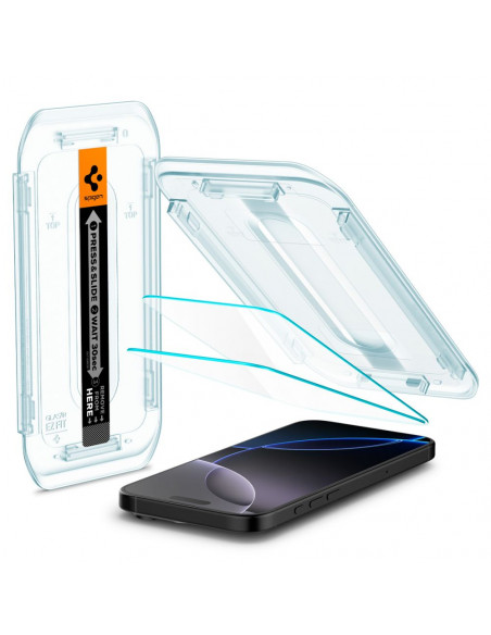 
Grūdintas stiklas su tvirtinimo rėmeliu, skirtas „iPhone 16 Pro Max“ - 2 vnt.
