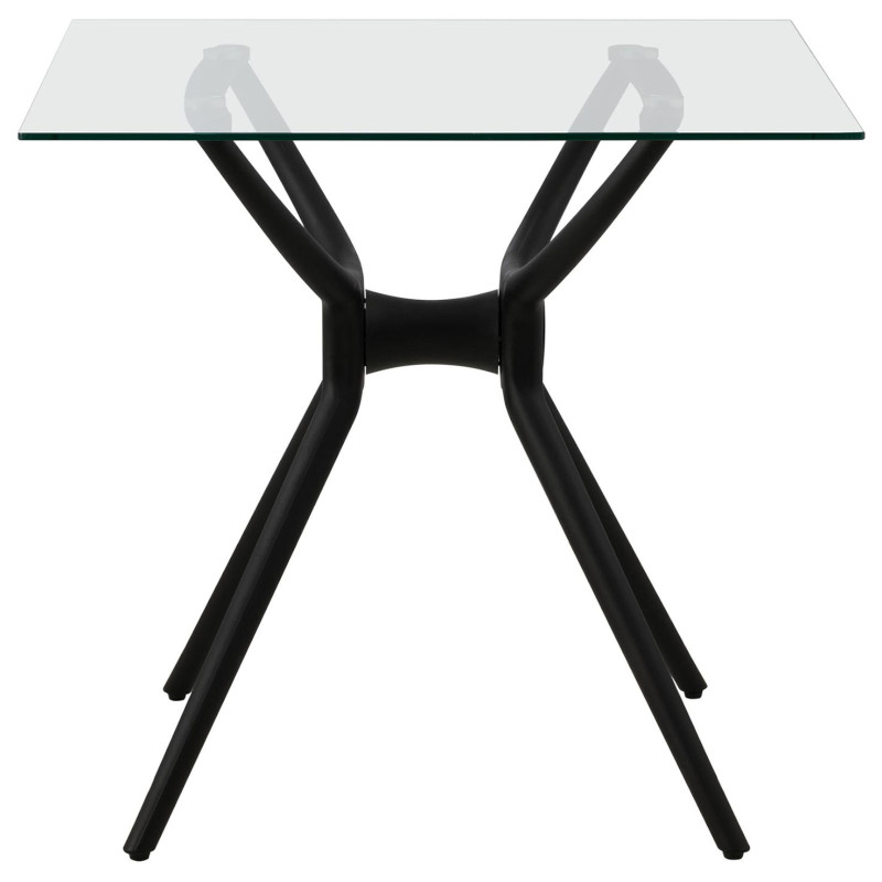 Stalas kvadratinis stiklinis stalas namų biurui max 150 kg 80x80 cm