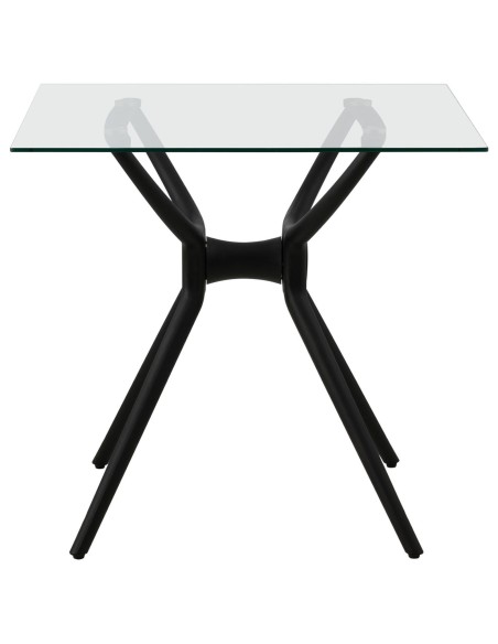 Stalas kvadratinis stiklinis stalas namų biurui max 150 kg 80x80 cm Stalas kvadratinis stiklinis stalas namų biurui max 150 kg 80x80 cm