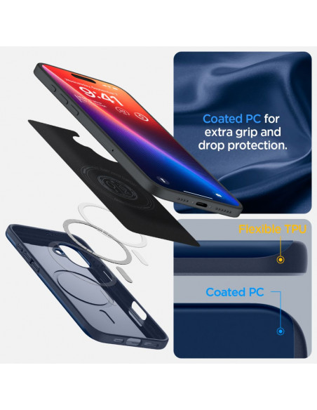 
„iPhone 16“ plonas „Magsafe“ apsauginis dėklas – mėlynas
