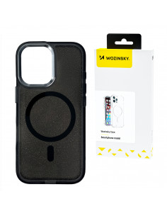 
„Samsung Galaxy S25+“ blizgantis dėklas su „Mag Safe“ – juodas su blizgučiais
