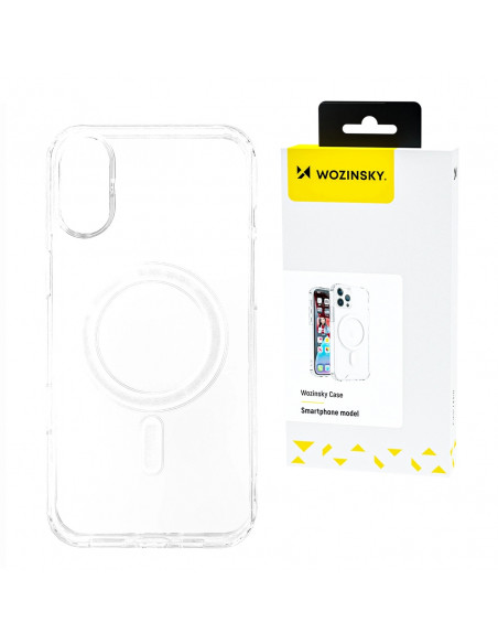 
„Samsung Galaxy S25+“ itin skaidrus „MagSafe“ apsauginis dėklas – permatomas
