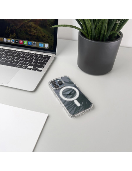 
„Samsung Galaxy S25+“ itin skaidrus „MagSafe“ apsauginis dėklas – permatomas
