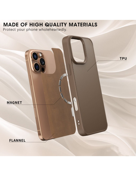 
„Samsung Galaxy S25+“ anglies pluošto dėklas su „MagSafe“ technologija – juodas
