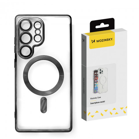 
„Samsung Galaxy S25+“ galvanizuoto plieno dėklas su „Magsafe“ technologija – juodas
