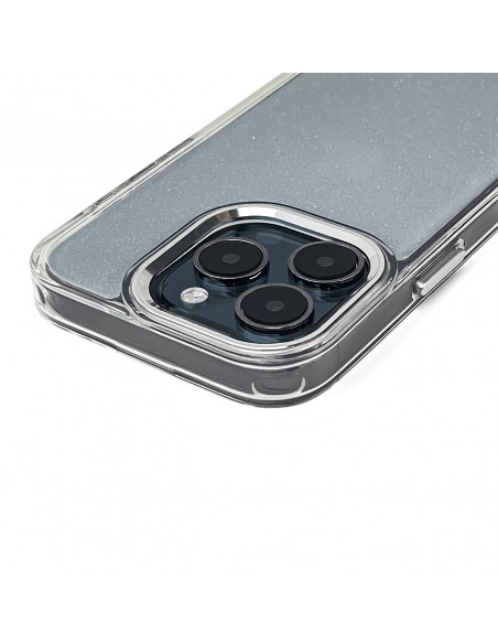 
„Samsung Galaxy S25“ blizgučių dėklas – skaidrus su blizgučiais
