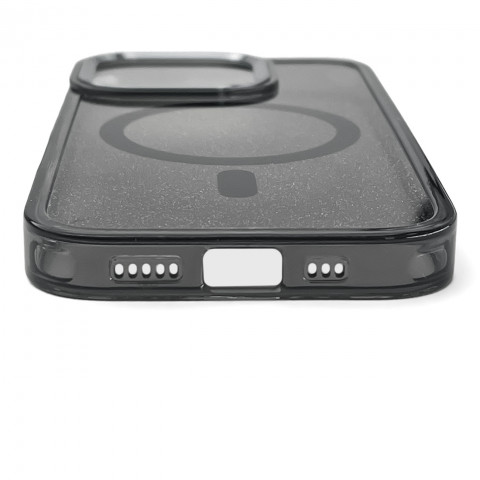 
„Samsung Galaxy S25“ blizgučių dėklas su „Mag Safe“ – juodas su blizgučiais
