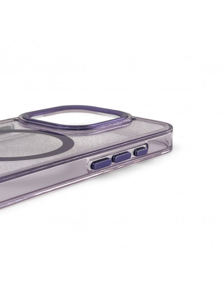 
„Samsung Galaxy S25“ blizgučių dėklas su „Mag Safe“ – violetinis su blizgučiais
