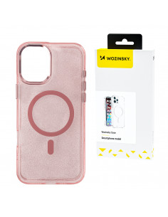 
„Samsung Galaxy S25“ blizgučių dėklas su „Mag Safe“ – rožinis su blizgučiais
