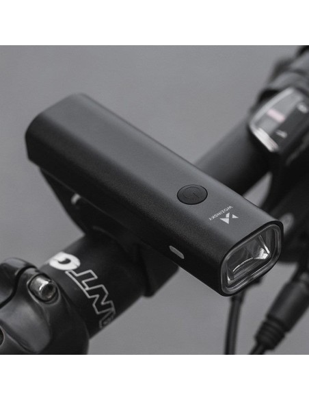 Dviračio priekinis žibintas USB balta šviesa 4 darbo režimai juoda