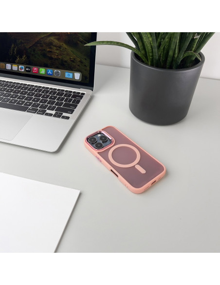 
„Samsung Galaxy S25“ madingas dėklas „MagSafe“ galinis dėklas – rožinis
