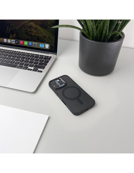 
„Samsung Galaxy S25“ madingas dėklas „MagSafe“ galinis dėklas – juodas
