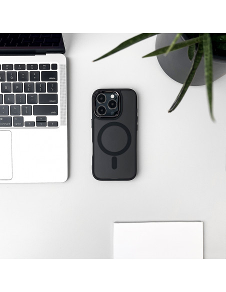 
„Samsung Galaxy S25“ madingas dėklas „MagSafe“ galinis dėklas – juodas
