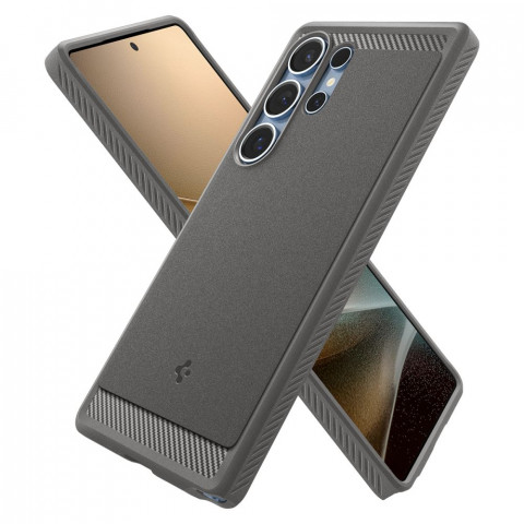 
„Samsung Galaxy S25“ dėklas su „MagSafe Rugged Armor Mag“ – pilkas
