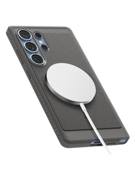 
„Samsung Galaxy S25“ dėklas su „MagSafe Rugged Armor Mag“ – pilkas
