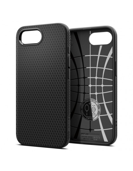 
„Spigen Liquid Air“ iPhone 16e apsauginis dėklas – matinės juodos spalvos
