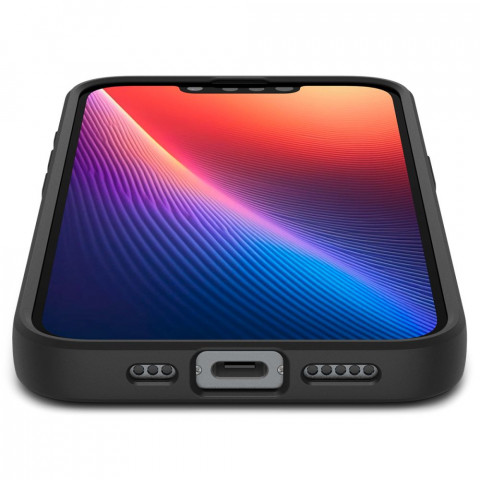 
„Spigen Liquid Air“ iPhone 16e apsauginis dėklas – matinės juodos spalvos
