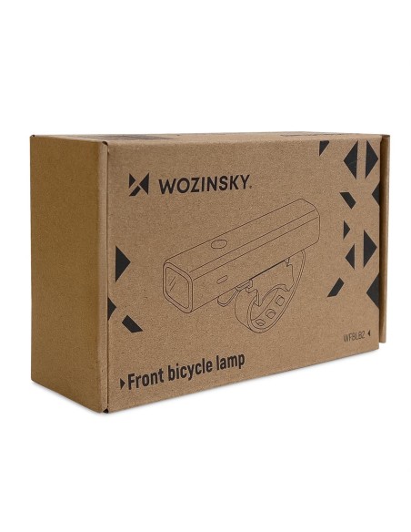 Dviračio priekinis žibintas USB balta šviesa 4 darbo režimai juoda