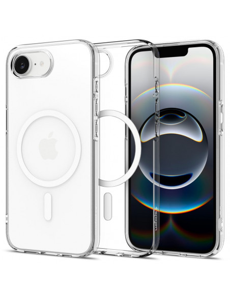 
„iPhone 16e“ dėklas su „MagSafe“ skystųjų kristalų stikliuku – skaidrus
