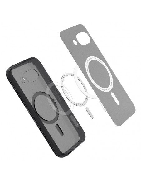 
„Google Pixel 9A“ dėklas su „MagSafe Ultra Hybrid Mag“ – skaidrus ir juodas
