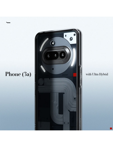 
„Nothing Phone 3A Ultra Hybrid“ dėklas – skaidrus
