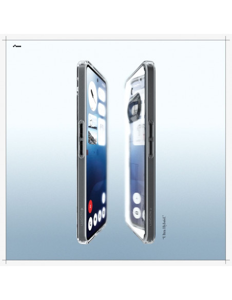 
„Nothing Phone 3A Ultra Hybrid“ dėklas – skaidrus
