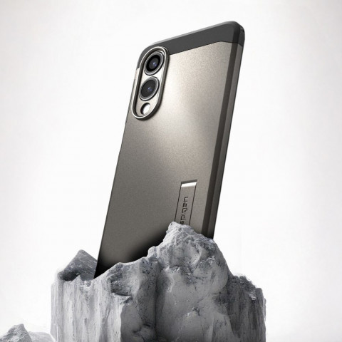 
„Samsung Galaxy S25 Edge Tough Armor MagSafe“ dėklas – pilkas ir juodas
