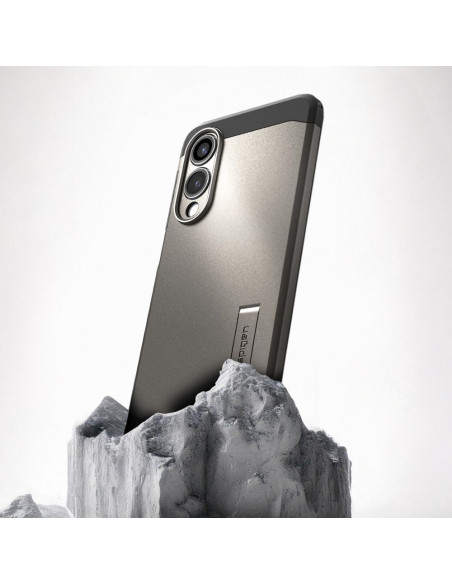 
„Samsung Galaxy S25 Edge Tough Armor MagSafe“ dėklas – pilkas ir juodas
