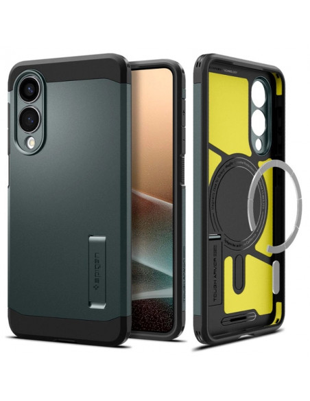 
„Samsung Galaxy S25 Edge Tough Armor MagSafe“ dėklas – žalias ir juodas
