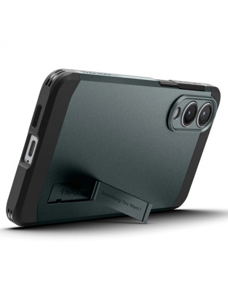 
„Samsung Galaxy S25 Edge Tough Armor MagSafe“ dėklas – žalias ir juodas
