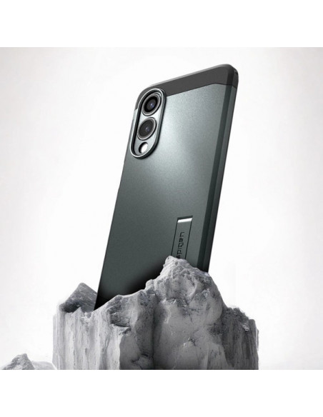 
„Samsung Galaxy S25 Edge Tough Armor MagSafe“ dėklas – žalias ir juodas
